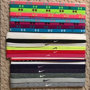 nike and under armor headbands!!!